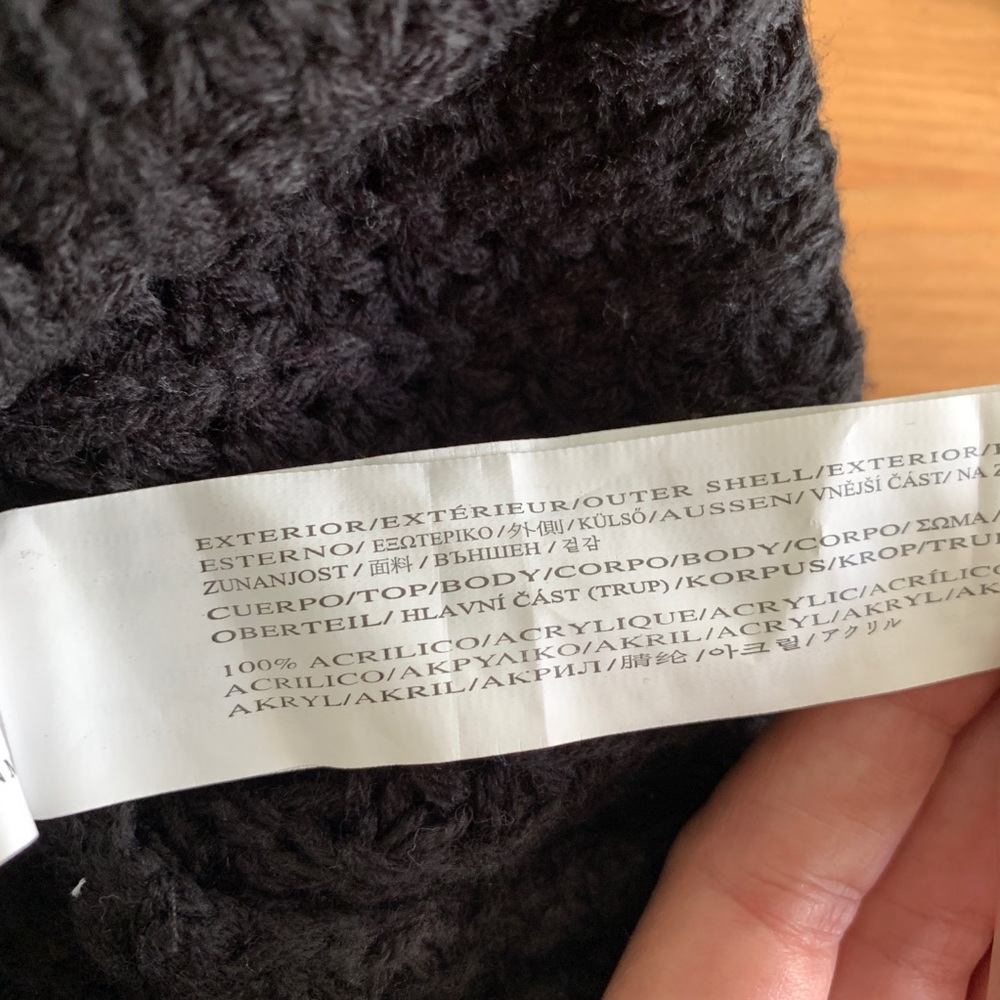 Stradivarius Black Open Knit Turtleneck Sweater S - Picture 11 of 12